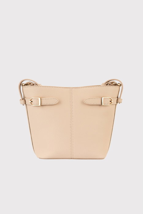 Zoozie Bags Tokyo Bolso de Hombro Cuero PU Crema Elegante Versátil para Mujer Largo 25cm Ancho 7cm Alto 18cm